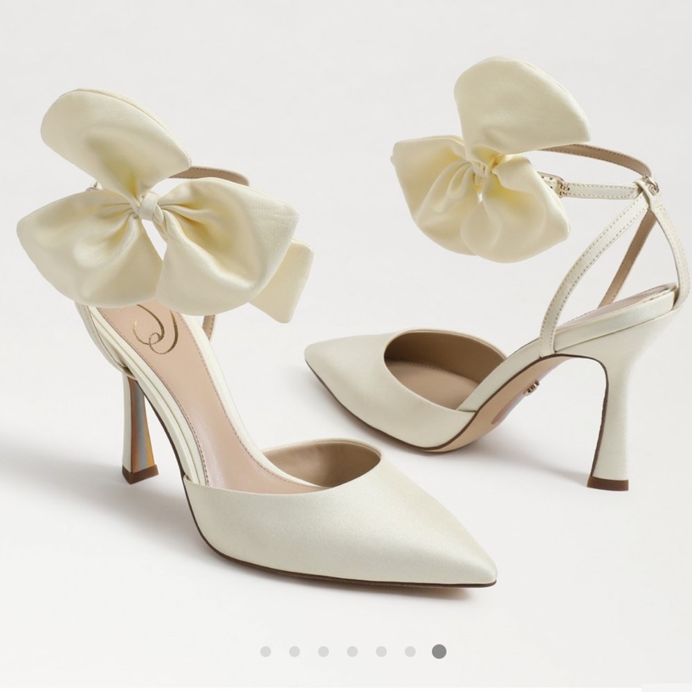 Sam Edelman Women's Halie Ankle Strap Bow High Heel Pumps - size 7.5 - Picture 16 of 16